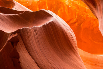 Fully detailed landscape of the walls of Antelope Canyon