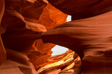 Eagle head rock form in antelope canyon