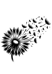 Dandelion Svg, Dandelion Png, Clipart, Just Breathe Svg, Dandelion Blowing Svg, Cut Files for Cricut, Silhouette