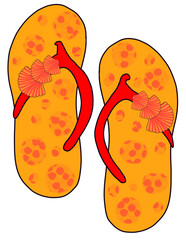 Hand-Painted Watercolor Set Of Images Includes Beach Bag, Flippers, Camera, Cocktail, And Other Summer Clipart