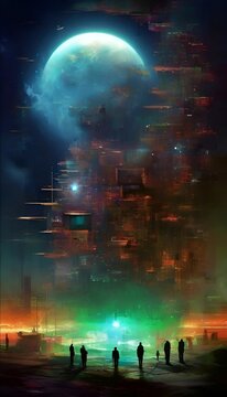 Eine Parallelwelt. Wallpaper f&uuml;r Telefon 7.