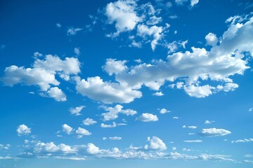 White clouds in the blue sky,  Nature background,  Sky background