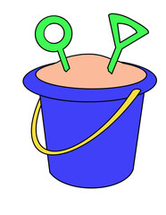 Hand-Painted Watercolor Set Of Images Includes Beach Bag, Flippers, Camera, Cocktail, And Other Summer Clipart