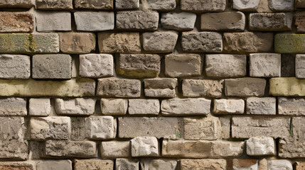 Stone Wall Texture. Brick Wall Background. Rough Stone Surface. Ancient Brickwork. Weathered Vintage Old Masonry Rustic Aged Architecture Pattern Urban Brown Grey Gray