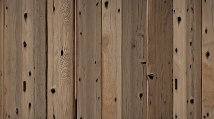 Fototapeta premium Vintage Wooden Plank Wall. Rustic Wood Board Background. Antique Paneling Texture. Rough Timber Wall Surface. Weathered Lumber Board Fence