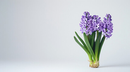 Beautiful hyacinth plant on white background