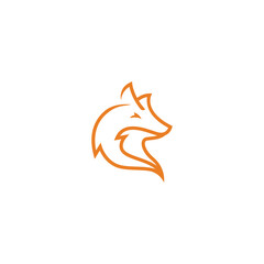 Modern Wolf logo design vector illustration 