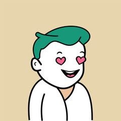 Cartoon Character Wearing ninja costume vector illustration. People character icon concept. Doodle cool character NFTs.