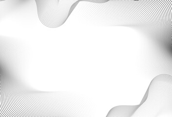 wavy line abstract background. White and black 