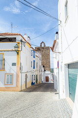 street in Avis, picturesque medieval village, in the Alentejo region. Center of Portugal.
