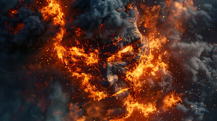 Obraz premium Damned Souls Facing Infernal Torment in the Depths of Hades