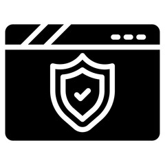 Web Protection Solid Icon