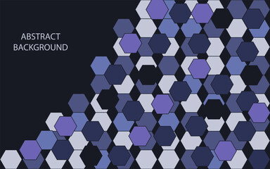 Abstract Geometrical Background with Copy Space. Hexagon pattern backdrop. Trend Future Dusk 2025 color background. EPS 10