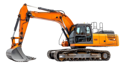 excavator isolated on a transparent background