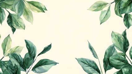 Vintage k wallpaper background with hand-drawn green plant leaf pattern. Concept Vintage, Wallpaper, Background, Hand-drawn, Green Plant, Leaf, Pattern