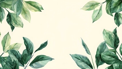Naklejka premium Vintage k wallpaper background with hand-drawn green plant leaf pattern. Concept Vintage, Wallpaper, Background, Hand-drawn, Green Plant, Leaf, Pattern