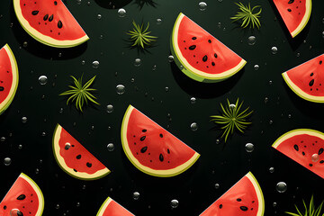 Abstract design pattern of watermelon