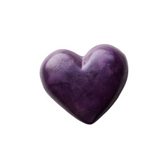 Purple heart isolated on a transparent background