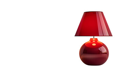 Red lamp isolated on a transparent background