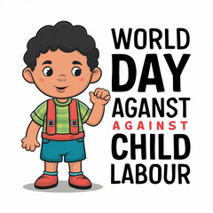 World day against child labour, June 12. World day against child labour poster, vector. illustration, child labour, against child labour, Child labour post, child labour, banner, poster, post, story. 