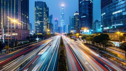 Fototapeta premium Enhancing Communication and Management in Smart Cities with IoT and ICT. Concept IoT, ICT, Smart Cities, Communication, Management