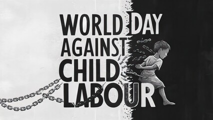 
World day against child labour, Child labour post, vector. illustration, World day against child labour poster, child labour, June 12. child labour, against child labour, Child labour post,