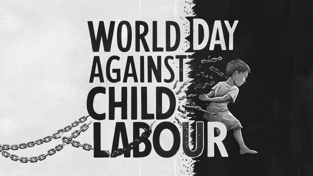 
World day against child labour, Child labour post, vector. illustration, World day against child labour poster, child labour, June 12. child labour, against child labour, Child labour post,