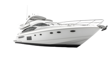 Yacht isolated on a transparent background