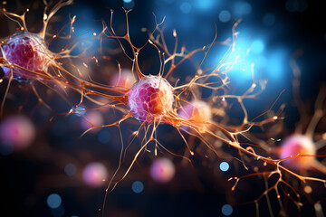 Active nerve cell connection in human brain