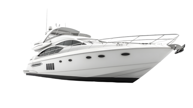 Yacht isolated on a transparent background - Powered by Adobe
