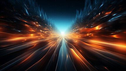 Abstract Orange Crystaline Structure Wallpaper