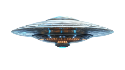 alien spaceship isolated on a transparent background