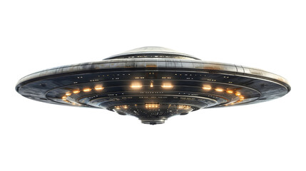 alien spaceship isolated on a transparent background