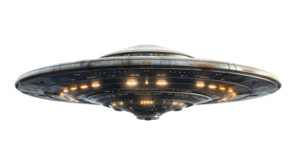 alien spaceship isolated on a transparent background