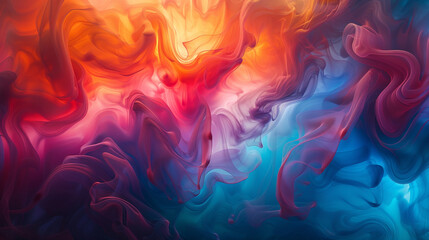 Fluid gradients blend and merge, creating an ever-shifting tableau of vibrant hues and dynamic motion.