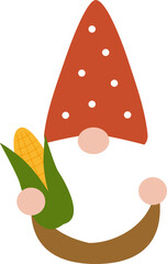 Fall Gnome vector.
Autumn Harvest gnome svg.
Thanksgiving gnome. 