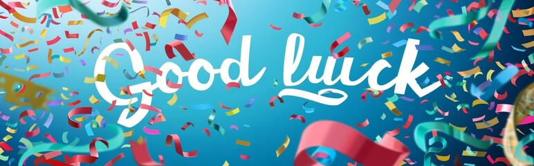 The phrase Good luck is written in large letters