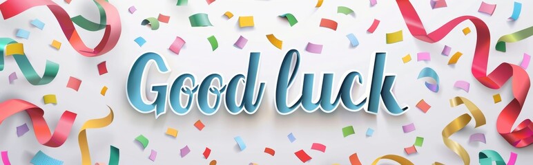 The phrase Good luck is written in large letters