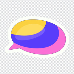 Hand drawn y2k girls sticker vector design in eps 10