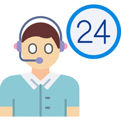 24 hours support Icon