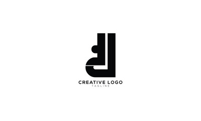DF FD Abstract initial monogram letter alphabet logo design