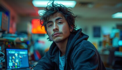 Obraz premium Young hispanic man 