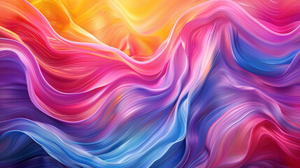 Explore the hypnotic dance of vibrant hues, weaving together to create a stunning gradient wave.