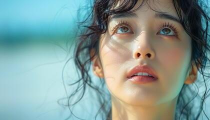 Young deaf mute woman 