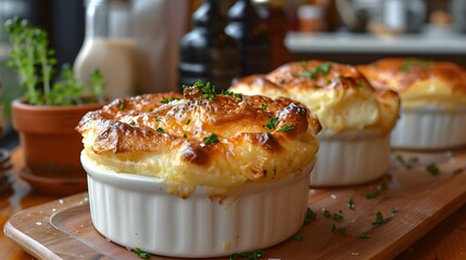 traditional cheese soufflé homemade gourmet