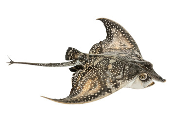 Black-Blotched Fantail Ray's Serene Presence On Transparent Background.