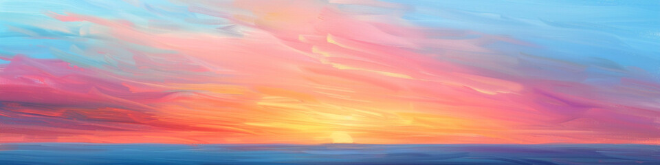 Explore the dynamic energy of a sunrise gradient, as the colors of the sky shift and change with...