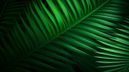 background with green tropical leaves, background with copy space 