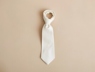 white tie isolated on neutral background