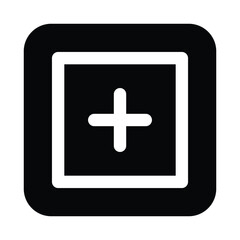 Simple First Aid Box solid icon. The icon can be used for websites, print templates, presentation templates, illustrations, etc	